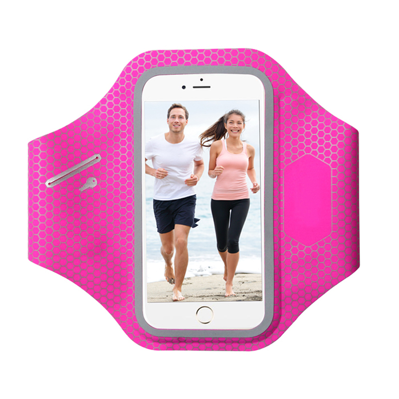 Aangepaste elastische reflectieve Fitness Smartphone Case Sport Armband